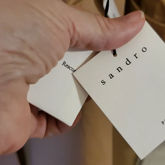 Sandro Paris Trench Coat With Removable Chain Size S NWT'S - Picture 13 of 15